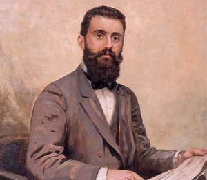 Herzl, portrait by Gustav Wertheimer, 1895