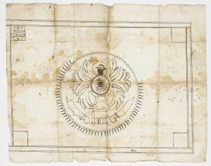 Outline of an amulet never completed I Courtesy of the Gross Family Collection, Tel Aviv