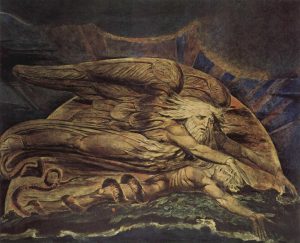 Zeitlin insisted that any man who creates God must have been made in His image. Creation of Man, William Blake, 1795 I Courtesy of Tate Britain, London